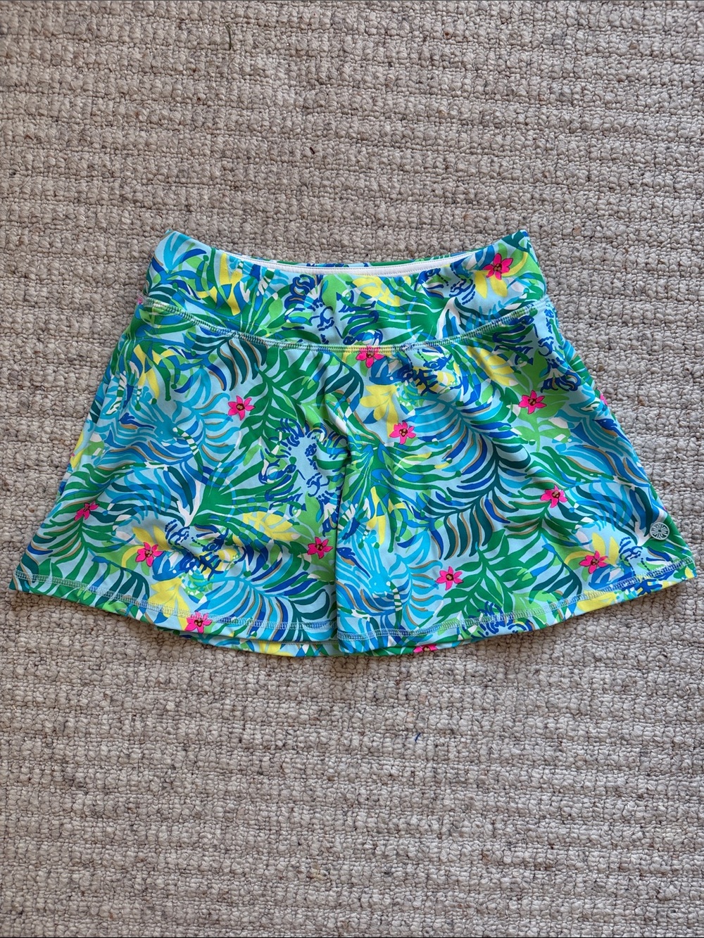 Lilly Pulitzer Luxletic White Activewear Skirt with built in shorts